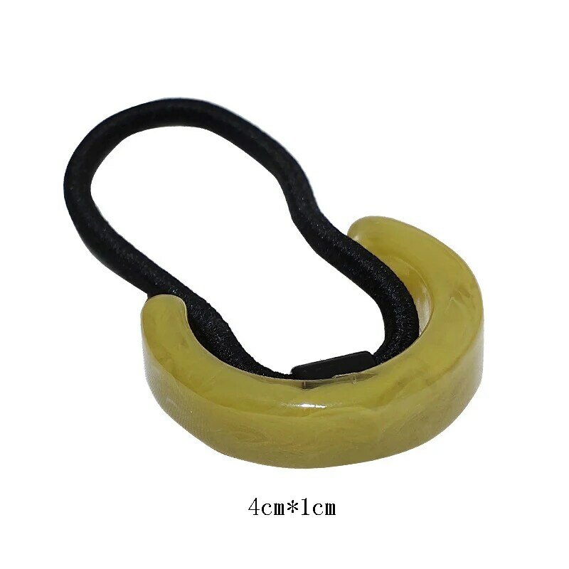 1PC accessori per capelli elastici per donna bambini elastico nero resina arco coda di cavallo supporto gomma per cravatte per capelli Scrunchies Hairband