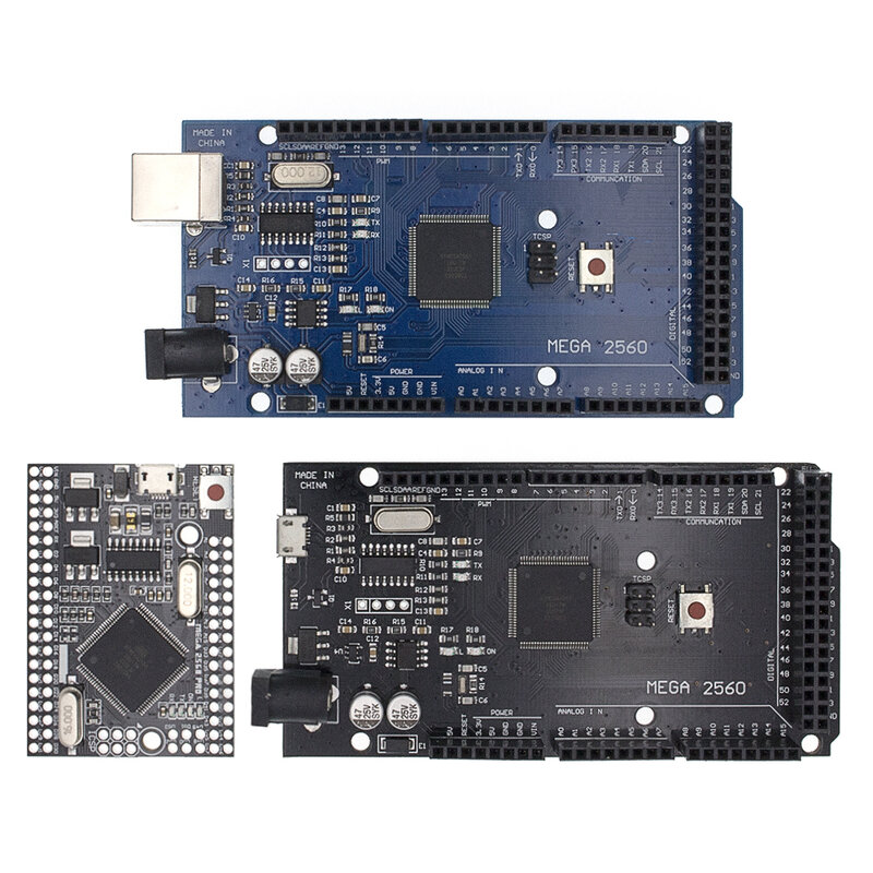 Carte USB de développement MEGA2560 pour Arduino, MEGA 2560 R3 (ATmega2560-16AU CH340G) AVR,