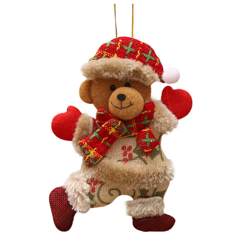Adornos de Navidad de Papá Noel, muñeco colgante de árbol de nieve, decoraciones colgantes para nuevo para el hogar, regalo de año 2021