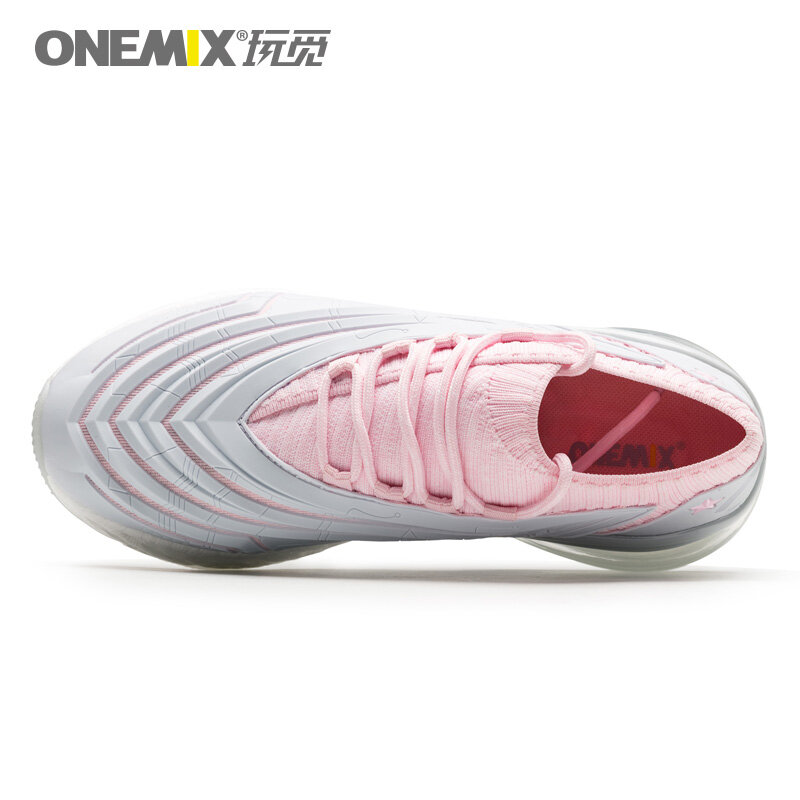 ONEMIX New Men Sneakers Bullet Technology Leather Comfortable Running Shoes Black Blue White 2020 Casual Tennis Women Shoes