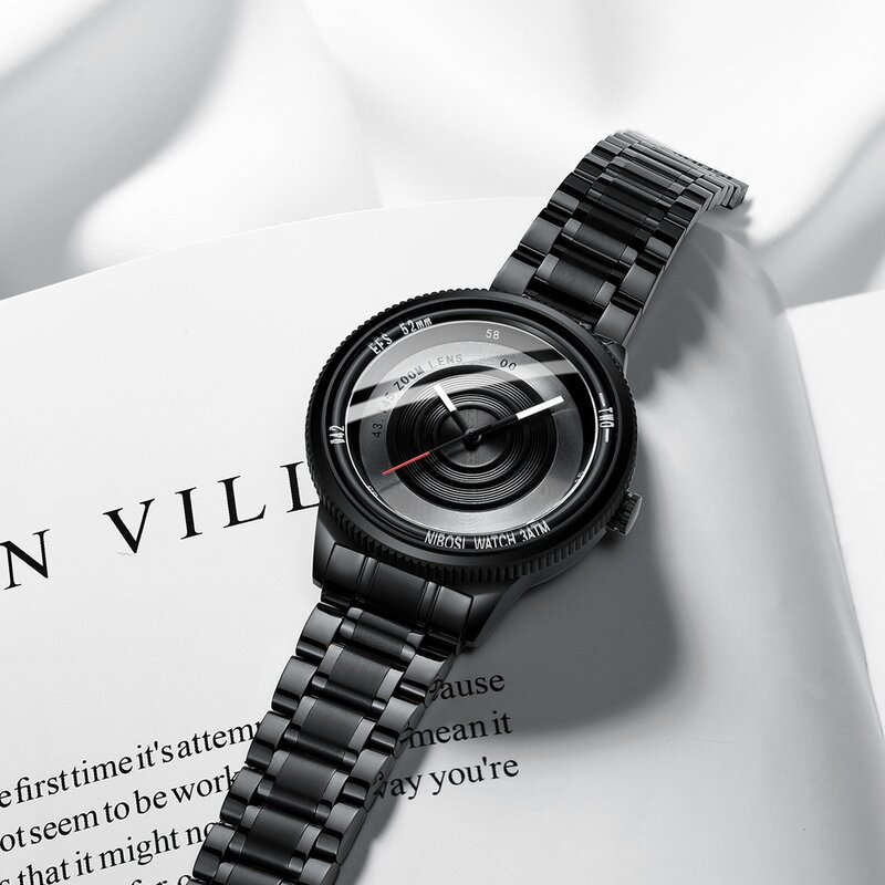NIBOSI-Reloj de lujo para hombre y mujer, pulsera de cuarzo resistente al agua con estilo de fotografía de creatividad única, reloj deportivo Masculino