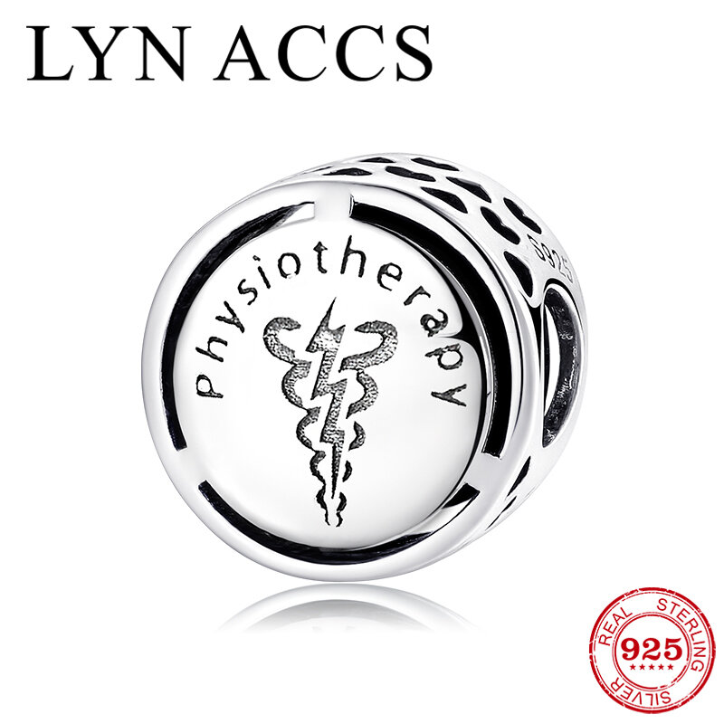 Новинка 100%, искусственные серебряные прекрасные бусины для физиотерапии, подходят для оригинальных браслетов LYNACCS, изготовление ювелирных ...