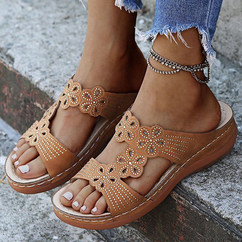 Mulher sandálias de fundo macio sapatos de verão cunhas com saltos sandálias casuais praia chaussure femme verão sandálias