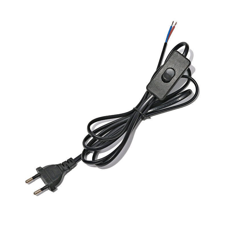 1.8m switching power cord modulator line controller EU US plug desk lamp wire switch extension cord