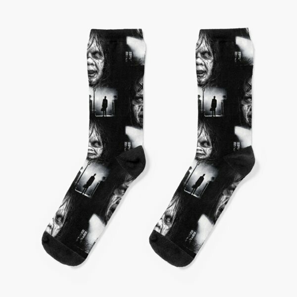 The Exorcist-calcetines altos hasta la rodilla para hombre y mujer, calcetín de tobillo, color negro