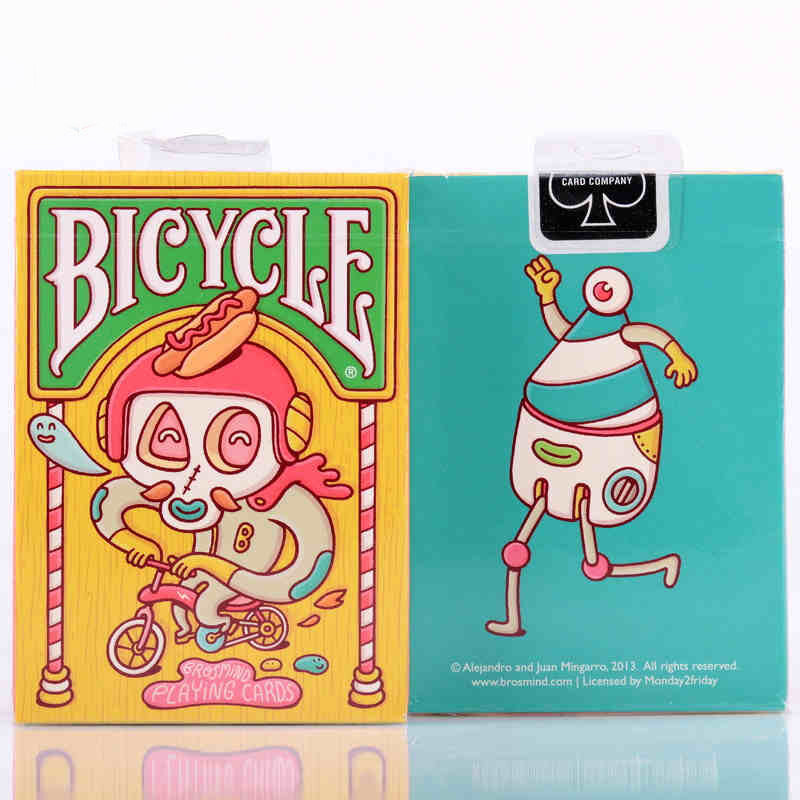 1 Pcs Bicycle Brosmind Playing Cards Regular Rider Back Card Magic Trick Magic Props Collection Version Deck