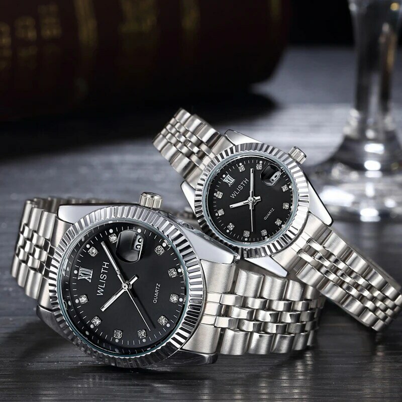 Top Merk Luxe Paar Horloges Vrouw Waterdichte Quartz Horloge Business Mannen Vrouwen Horloge Liefhebbers Gift Vriendin Klok Reloj Pareja