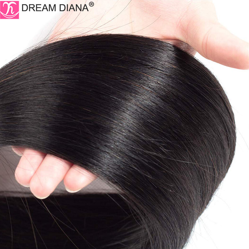 DreamDiana Remy перуанские волосы Омбре прямые волосы 3 пряди 2 оттенка 30 коричневых цветных волос пучок 100% человеческие волосы для наращивания