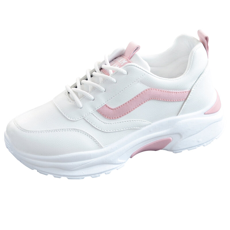 Женские кроссовки, 2021, модная повседневная обувь, женские удобные дышащие белые кроссовки на платформе