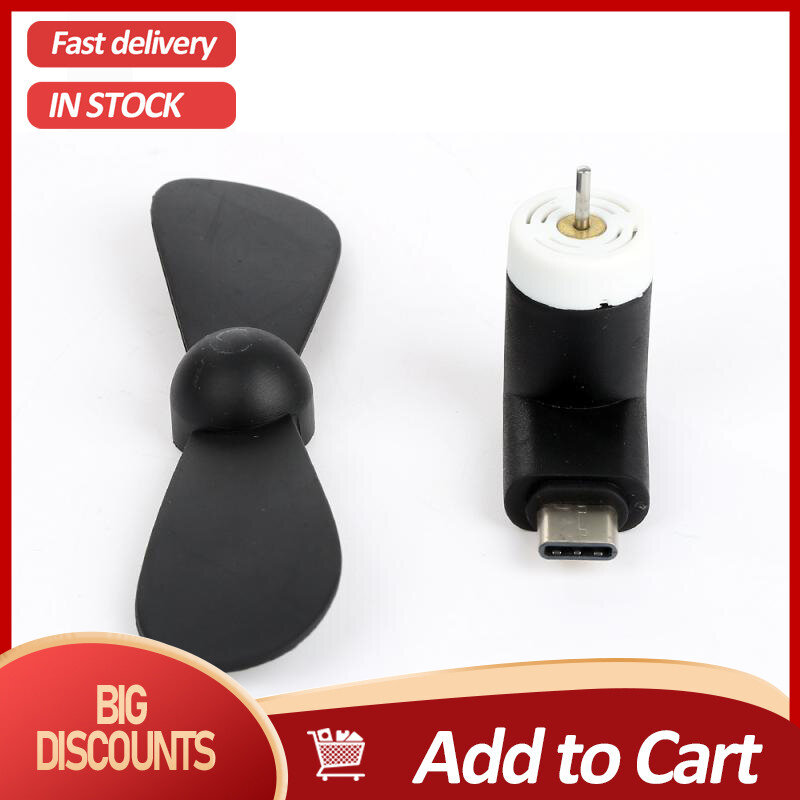Лидер продаж, миниатюрный Электрический вентилятор для телефона с портом Type-C 3,1, подходящий для порта Micro USB, охлаждающий вентилятор, бесшумн...