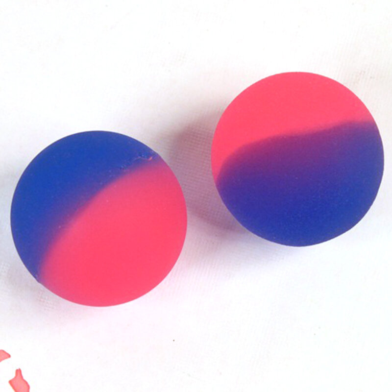 야외 고무 튀는 공 장난감 듀얼 컬러 탄성 저글링 점프 공 2 색