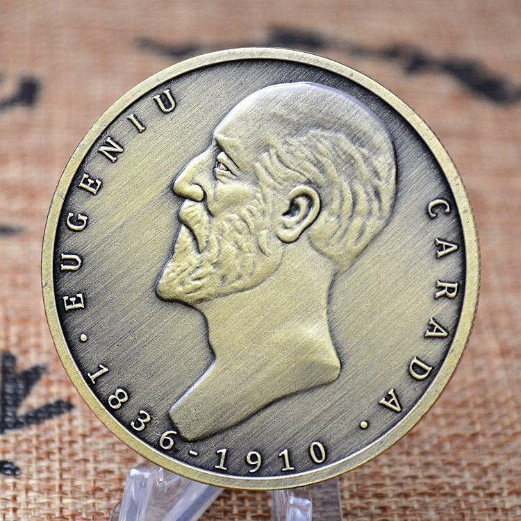 Eugeniu Carada (1836-1910) Collectible Koper Plated Souvenir Coin Vrijmetselaar Annuit Coeptis Collection Commemorative Coin