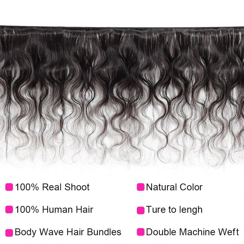 Fasci di tessuto per capelli peruviani TTHAIR onda del corpo 100% tessuto dei capelli umani 1/2/3/4 pezzo 8-30 "estensioni dei capelli di Remy