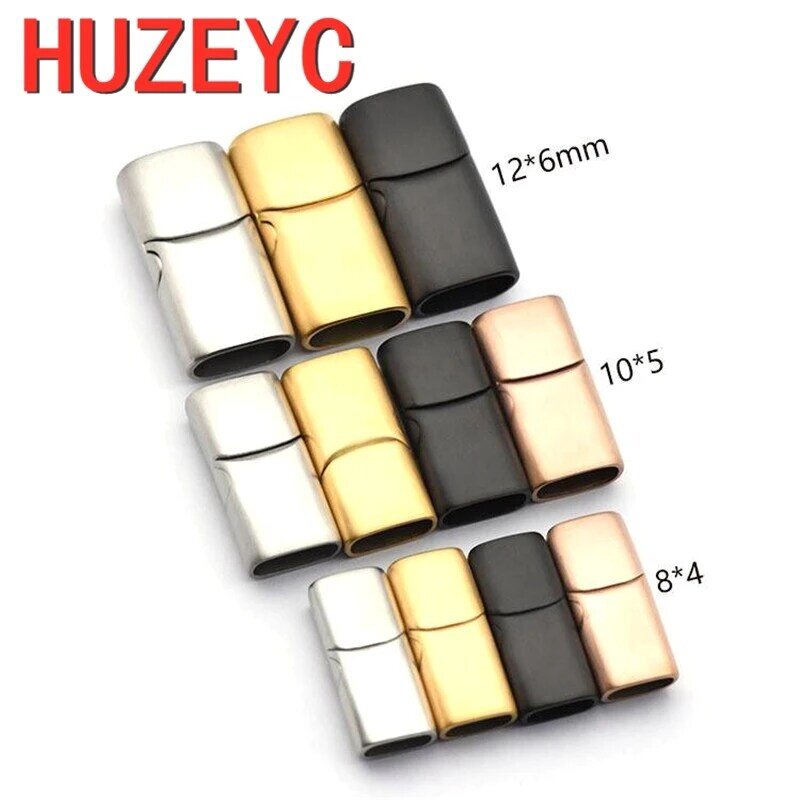 2pcs Stainless Steel Magnet Clasps High-quality Mirror Polishing Buckle Leather Cord Clasp for Bracelet DIY Accessories Making