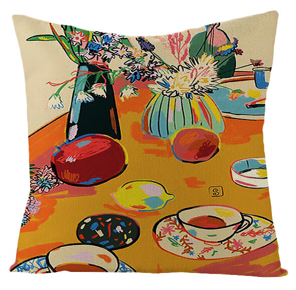 Vida doce capa de almofada flor decoração para casa capa de almofada estilo rústico capa de almofada 45*45cm sofá arte floral kussenhoes