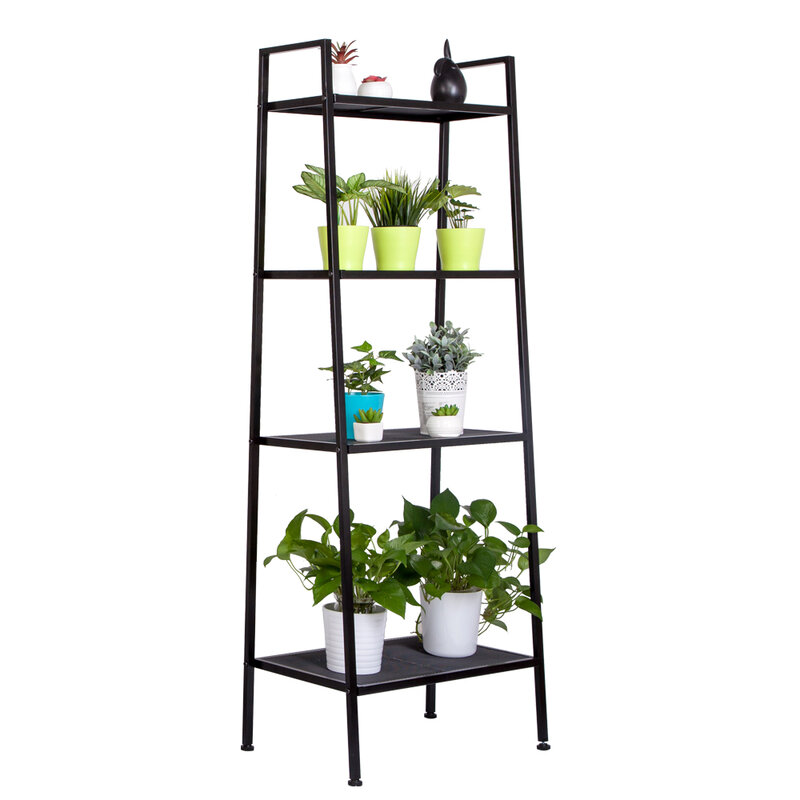 Widen 4 Tiers Bookshelf Books Magazines Storage Display Shelf Bookcase Indoor Flower Shelf Plant for Home Office Free shipping