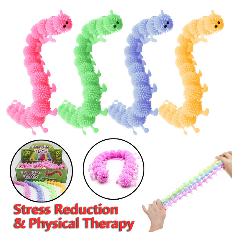 1pc 16 węzłów Caterpillar łagodzi stres zabawki fizjoterapia uwalnia stres zabawki typu Fidget spersonalizowany prezent Juguetes zabawki dla dzieci