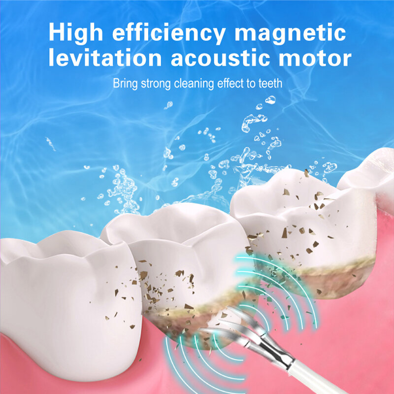 الكهربائية نظافة الأسنان المنزلية قشارة بالموجات فوق الصوتية IPX7 عن طريق الفم الري غسل وإزالة حساب التفاضل والتكامل الجير تبييض الأسنان