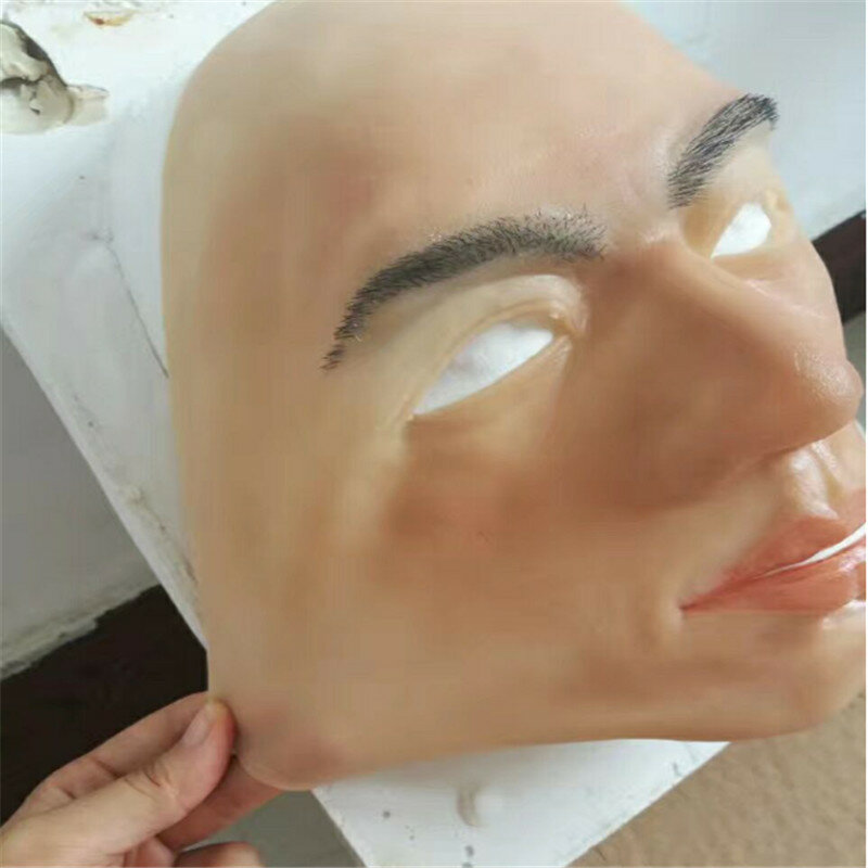 Máscaras de silicona suave para travestis, accesorios para disfraz de Halloween de mujer a hombre