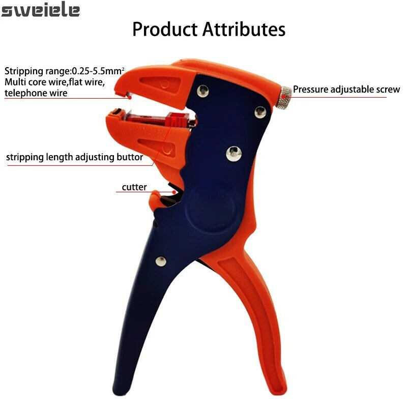 Strippen Multifunctionele Tang, Gebruikt Voor Kabel Snijden, Krimpen Terminal 0.25-10mm ², hoge Precisie Hand Tool