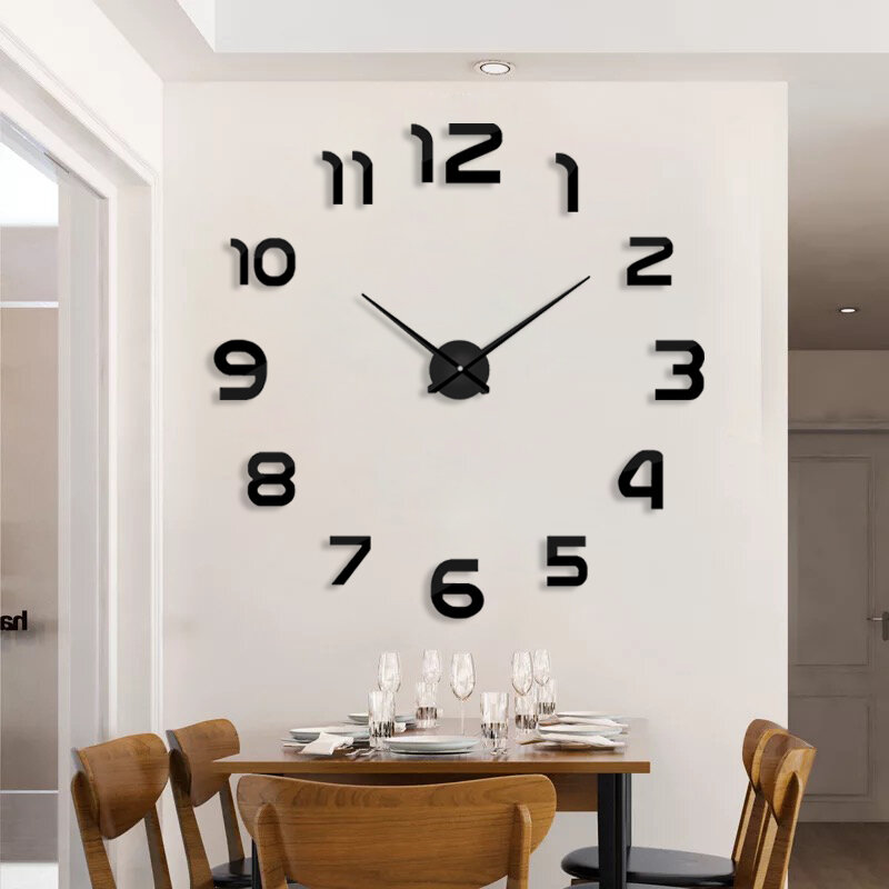 Muhsein 2022 تزيين المنزل ساعة حائط ساعة ثلاثية الأبعاد لتقوم بها بنفسك الاكريليك مرآة ملصقات جدار ساعة كتم ساعة يدّ كوارتز FreeShipping