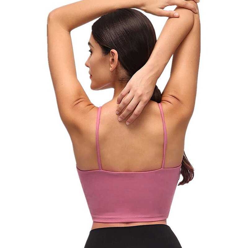 Vrouwen Padded Sportbeha Fitness Workout Running Shirt Yoga Vest Crop Sport Workout Top Draadloze Push Up Beha