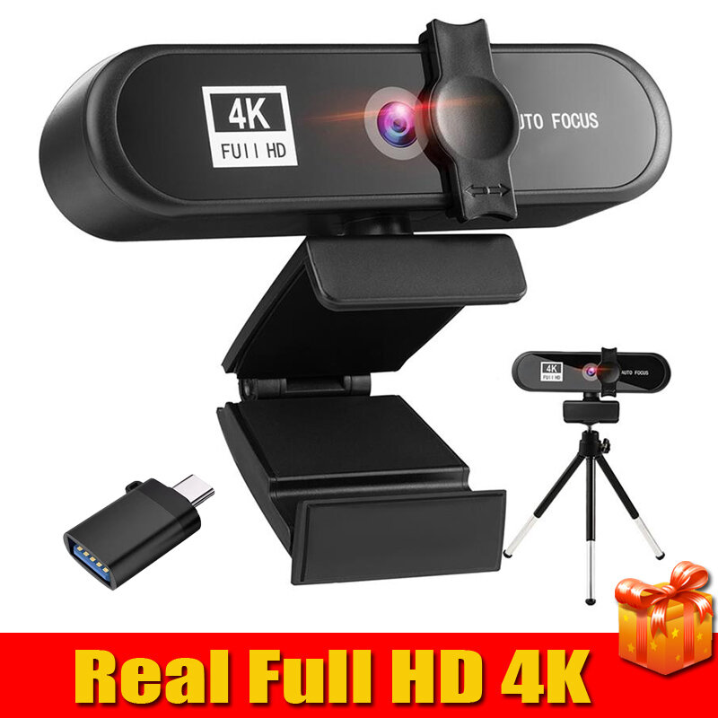 4k 1k pc webcam com microfone hd completo 1080p widescreen computador jogo de vídeo trabalho webcamera rotatable usb 480p câmera web