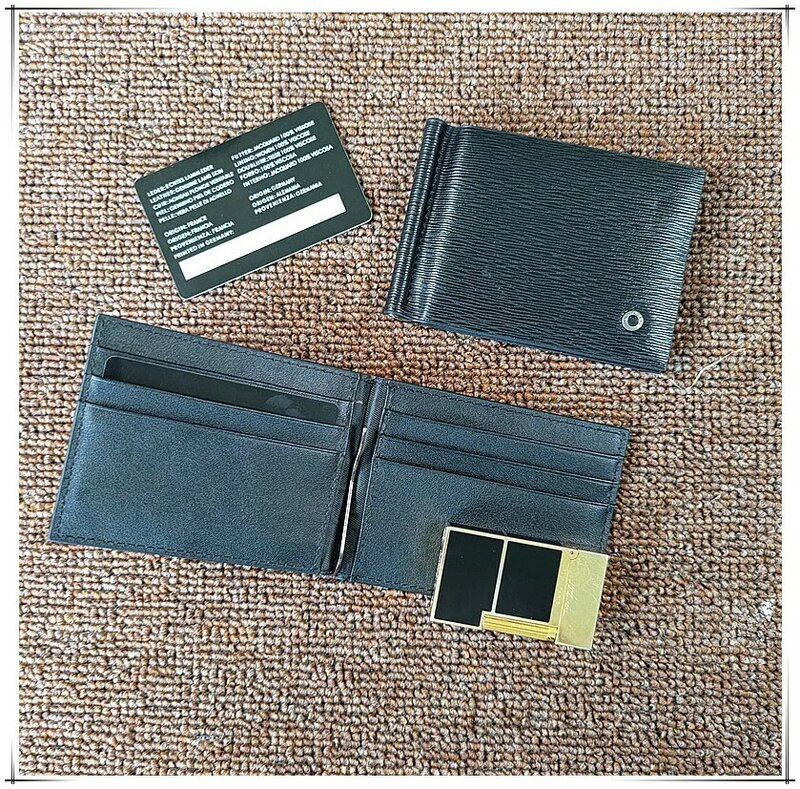 MB brieftasche, visitenkarte halter, kreditkarte halter, erste schicht rindsleder, sechs-stern. Begrenzte zeit bieten, freies geschenk box