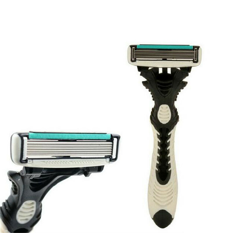 Lâminas de barbear de segurança de aço inoxidável pessoal, lâminas de barbear de 6 camadas para barbear