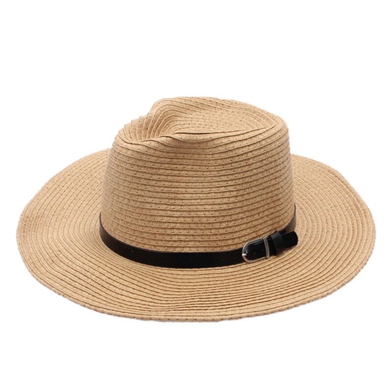 EFINNY-sombrero de paja para hombre, accesorio para el Sol, para la playa, para acampar al aire libre