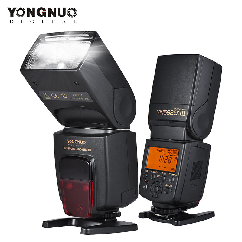 YONGNUO-cámara inalámbrica para cámara digital, dispositivo de grabación con HSS, TTL, para Canon 1100d 650d 600d Nikon DSLR, Compatible con YONGNUO, regalos gratuitos, YN568EX YN-568EX III