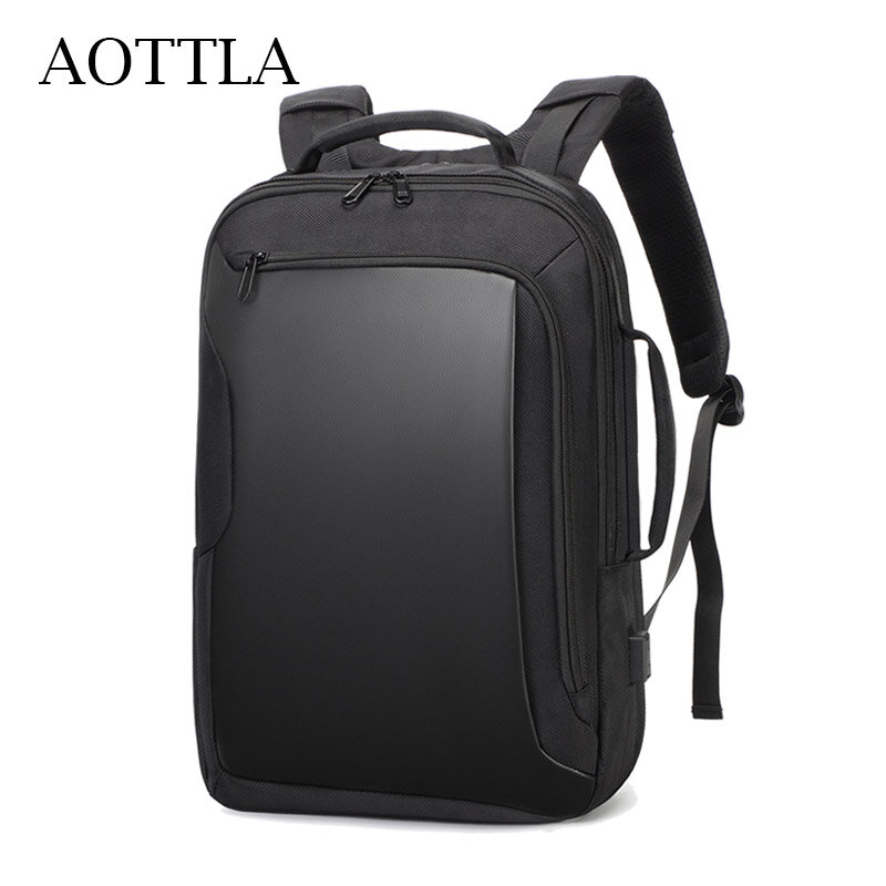 AOTTLA-mochila para ordenador portátil con Usb para hombre, bolso escolar de moda, bolso de hombro multifuncional, impermeable