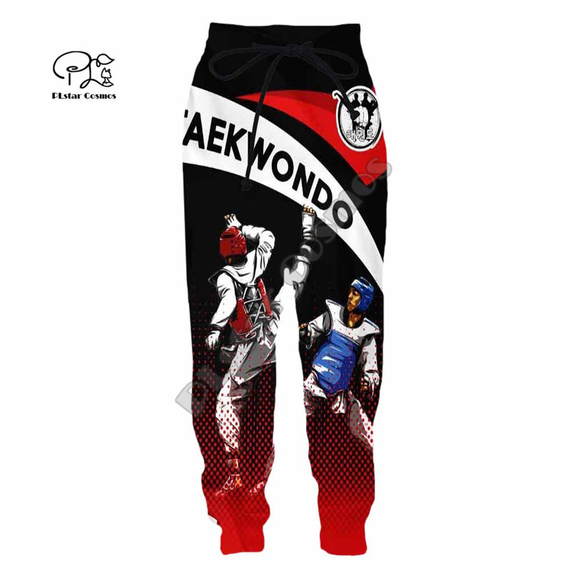 Ropa Deportiva de Taekwondo para hombres y mujeres, pantalones de chándal informales Harajuku, ropa de calle 3D con estampado, Cosplay de artes marciales