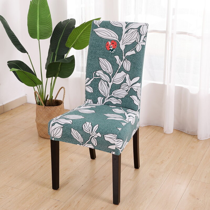 1/2/4/6 sztuk z nowoczesnym nadrukiem elastyczny pokrowiec na krzesło krzesło obejmuje zdejmowane i zmywalne Stretch bankiet Hotel jadalnia okładka