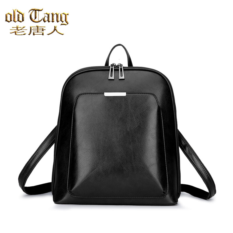 قديم تانغ حقيبة ظهر نسائية جودة عالية بولي Leather جلد موضة حقائب الظهر للنساء 2021 عادية سعة كبيرة حقائب كتف السفر