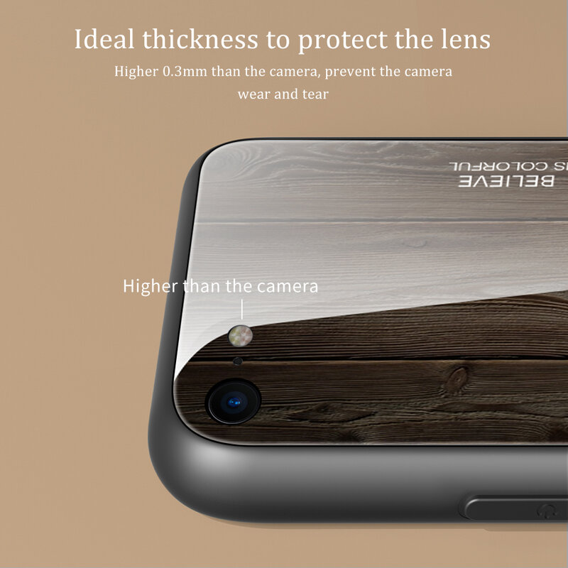 Houtnerf Gehard Glas Telefoon Case Voor IPhone13Pro 11 7 8 6 6S Plus Gehard Glas Case Voor Iphone X Xs Max 11 12 Pro Xr Gevallen