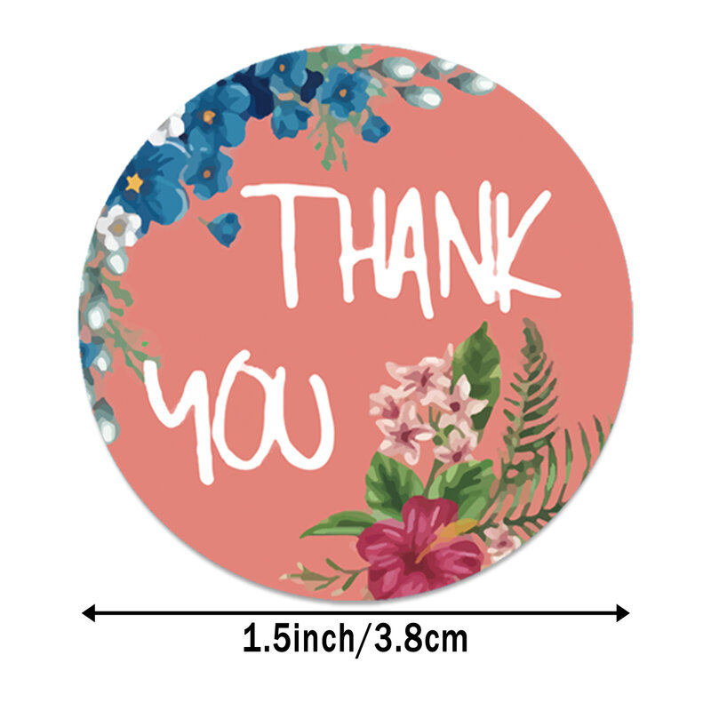 500pcs Gift Sealing Stickers Thank you Floral Design Diary Scrapbooking Stickers Festival Birthday Party Gift Decorations Labels
