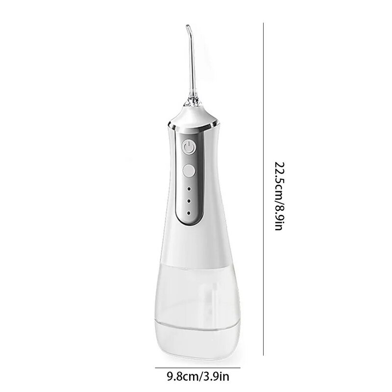 Limpador dental elétrico de 350ml, irrigador oral à prova d'água, fio dental de água, sem fio, recarregável para viagens e uso doméstico