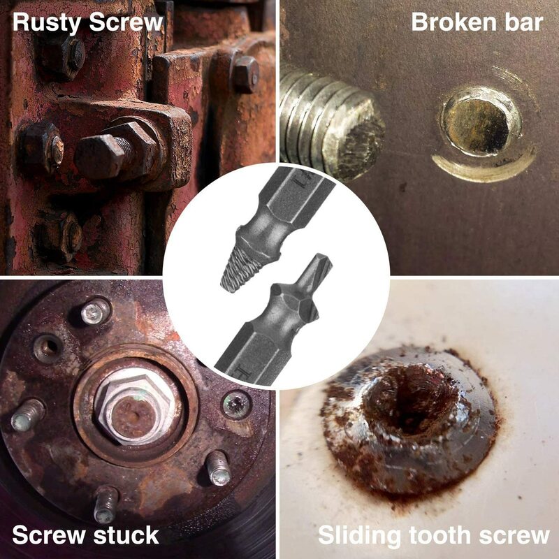 6 stücke Material Beschädigt Schraube Extractor Drill Bits Guide Set Gebrochen Einfach aus Bolzen Gestüt Stripped Schraube Entferner Werkzeuge