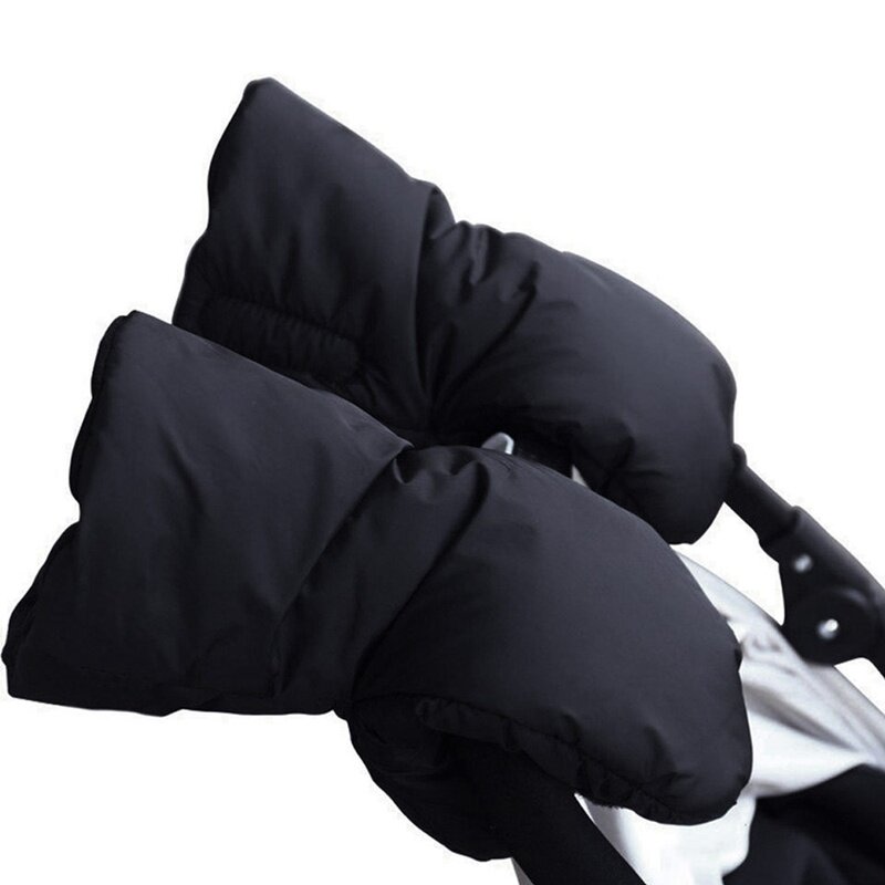 OLOEY Baby Stroller Gloves Winter Warm Thicken Fur Fleece Pram Hand Muff Kids Carriage Pushchair Hand Cover Stroller Accessories