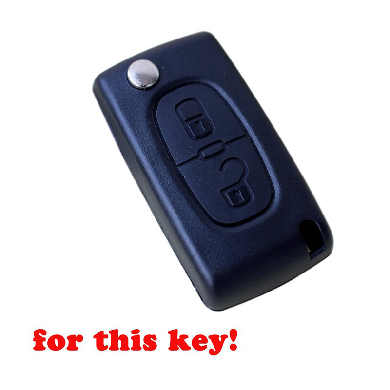 2 botones llave de coche para PEUGEOT 207, 307, 308, 407, 408 para Citroen C3 C4 C4L C5 C6 funda de silicona de cobertura de mando a distancia proteger la piel