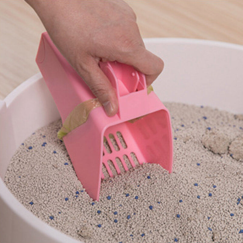 Cat Litter Shovel Pet Cleanning Tool Plastic Products Toilet For Cats Food Spoons Plastic Cat Litter Sifter Scoop And Bag