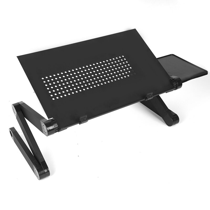 Ajustável mesa do portátil ergonômico lapdesk para tv cama sofá notebook suporte de mesa com mouse pad portátil de alumínio ventilado