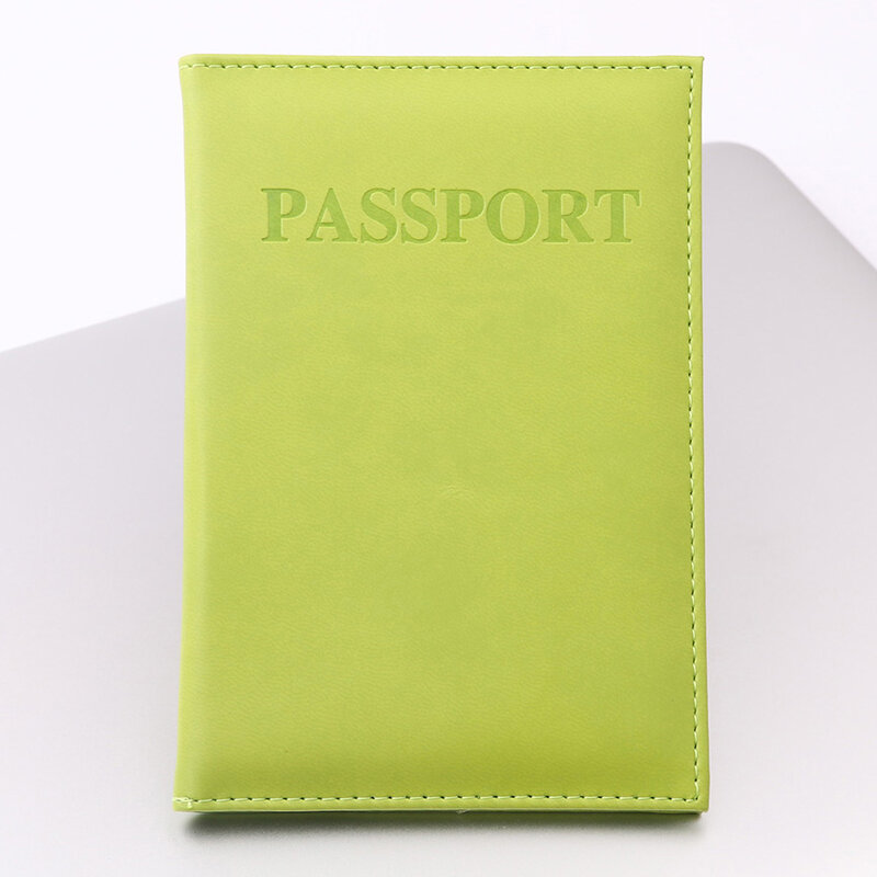 TRASSORY-cartera de pasaporte de cuero en relieve, allocromática, colorida, organizador de viaje, funda para pasaporte, carpeta con soporte
