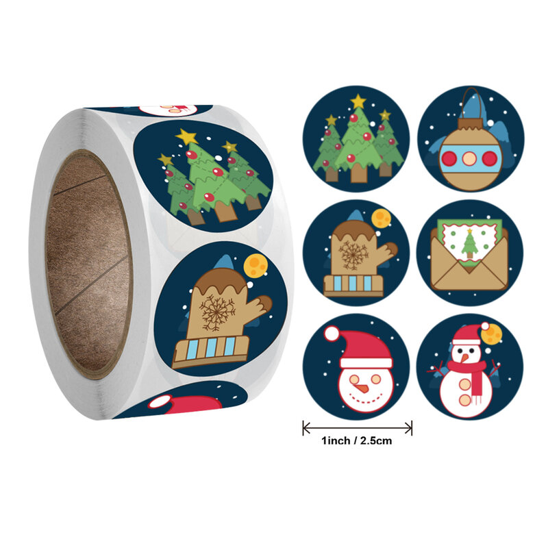 cadeaux décorations YU-HELLO Lot de 500 autocollants de Noël « Merry Christmas » pour cartes boîtes cadeaux pour enfants étiquettes autocollantes de Noël enveloppes bonhomme de neige