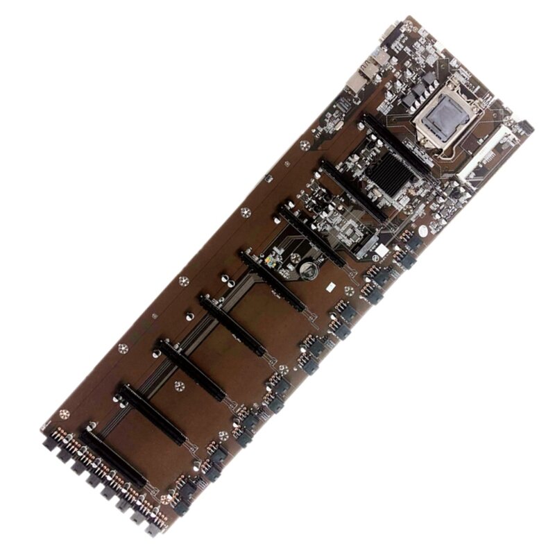 H4GA Papan Induk B75 BTC Bawaan Chipset VGA Sesuai dengan HDMI 8-GPU Motherboard Bitcoin untuk Penambang 8 Pci-e Papan Induk Pertambangan
