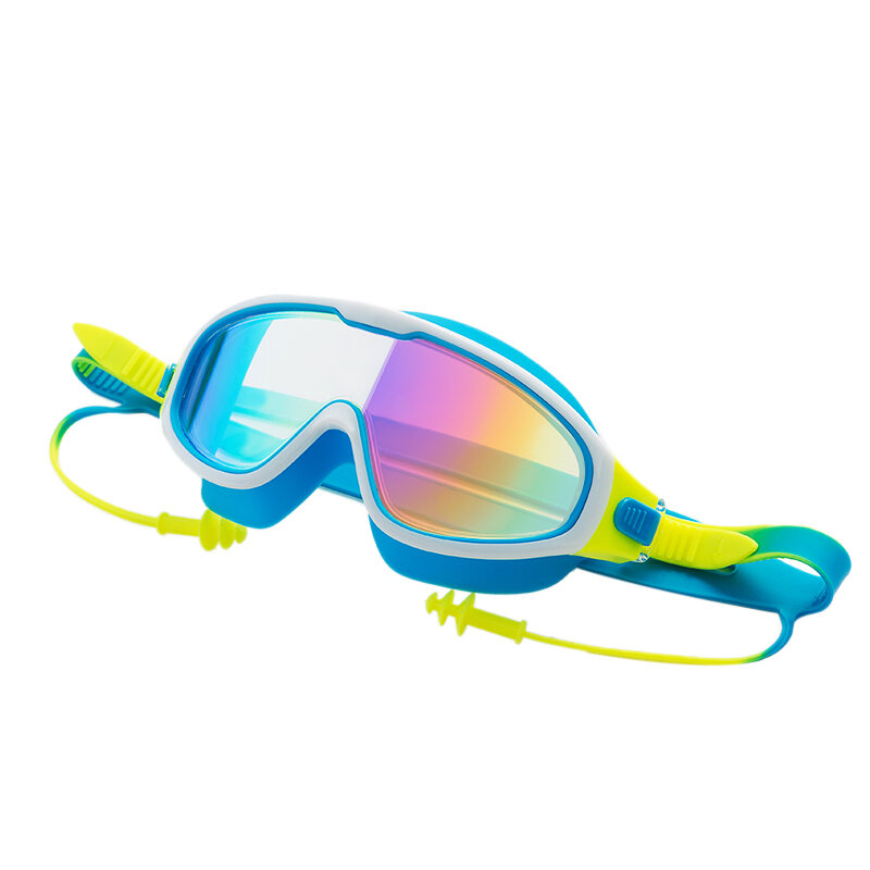 Nieuwe Zwembril Anti-Fog Swim Eyewear Siliconen Zwembril Eyewear Waterdichte Duiken Zwemmen Bril Met Oordopjes
