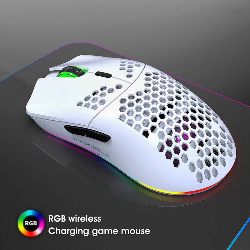 T66 Wireless Gaming Maus Waben Shell Wiederaufladbare Optische Mäuse für PC Laptop Computer Ergonomische Mäuse Stille