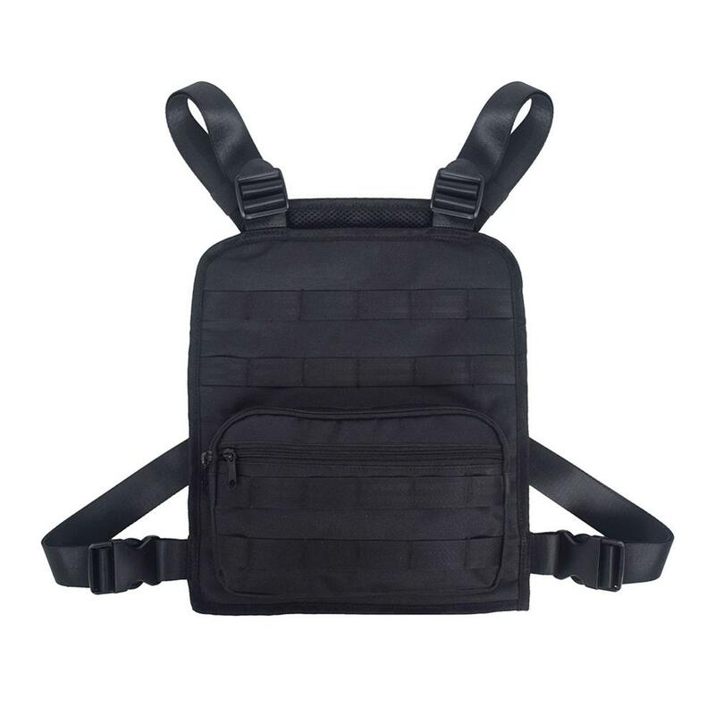 Мужская тактическая сумка-жилет в стиле хип-хоп, военный тактический рюкзак, регулируемая многофункциональная сумка для инструментов Molle, с...