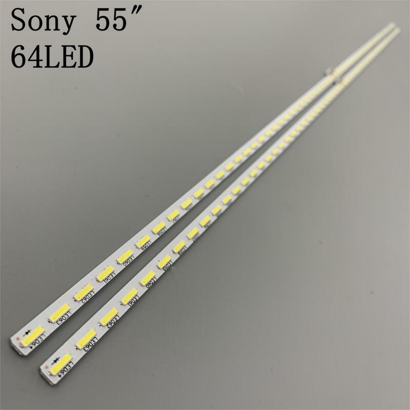 Nuovo Kit 2 pezzi 64LED 596mm striscia LED per Sony Sharp KD-55X8500C 75.P3C08G001 15A09N SYV5541-HRN55